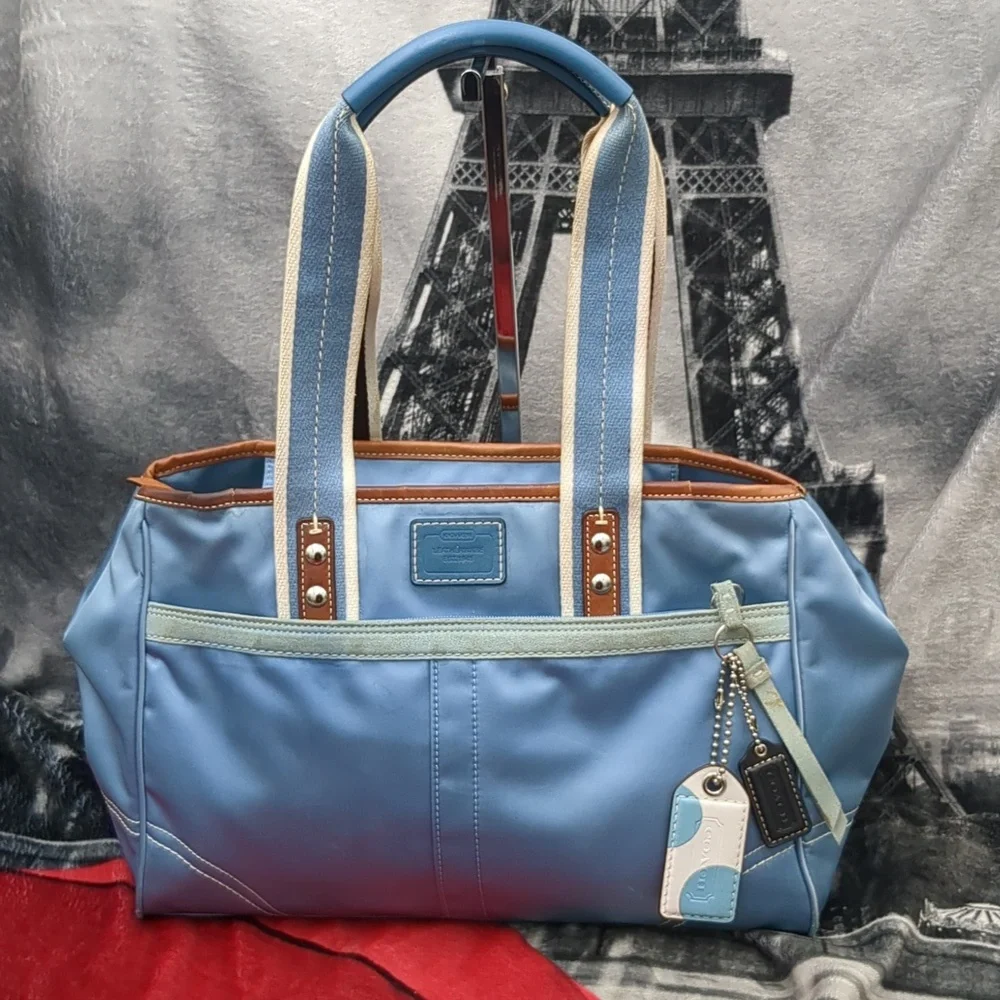 Coach nylon and suede bag 10663